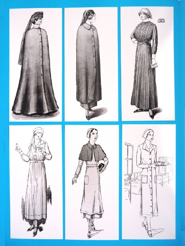 NURSING UNIFORMS: Six of Madame Weigel's Nursing Outfit Patterns (1901-1932)